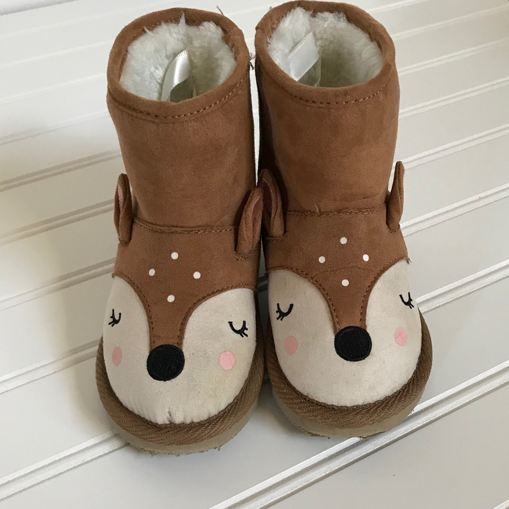 Deer Critter faux-suade fur boots